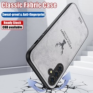 For Samsung Galaxy A37 5G 6.7 inch SM-A376 A376B A376U A376W A3760 Retro Canvas Style Soft Fabric Cl