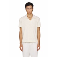 Beuter men's polo shirt with hidden button design - BEUTER CLASSIC POLO - CREAM