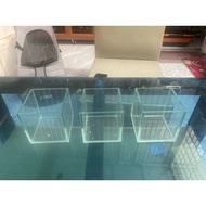 3 aquariums 10x10x10cm