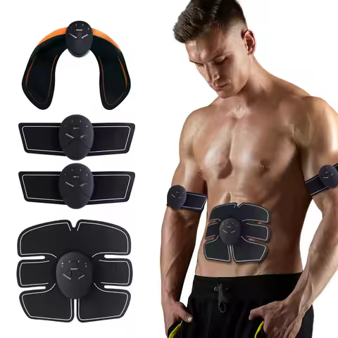 Wireless EMS ABS Abdominal Muscle Trainer Hip Trainer Abdominal ABS Massage Shaping Patch Unisex Mus