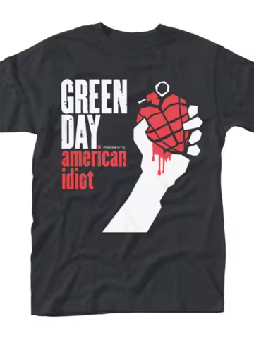 Green Day ' American Idiot Albuum Cover ' T-shirts Men Women Oversized T-shirts Novelty Funny Street