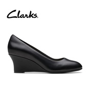 Clarks Womens Olivette Pearl Wedges - Black Leather