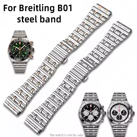 22mm 24mm Stainless Steel Bracelet For Breitling watch band Super Ocean Avengers Chronomat B01 Silve