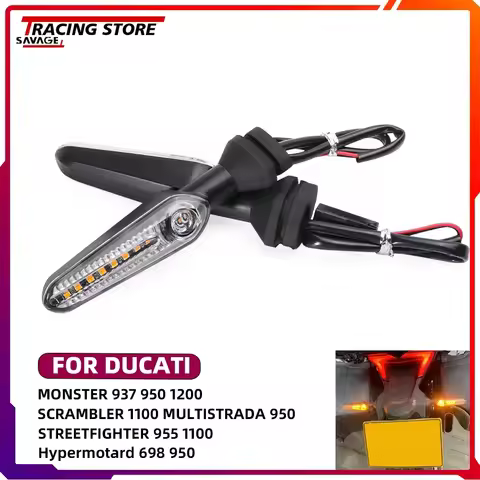 2024 Rear LED Turn Signal Light For Ducati Hypermotard 698 Panigale 1000 V4 Scrambler 1100 Blinker F