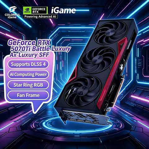 Original GPU NVIDIA Colorful GDDR7 GeForce RTX 5070Ti Battle Ax Luxury SFF 16GB 256Bit for Desktop G