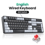 UGREEN Mechanical Wired Keyboard Full 108 Keys Ergonomic Design for Windows Mac OS Linux Model:25970