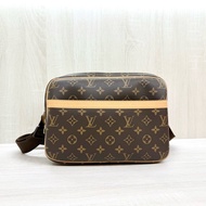 LV 原花雙層拉鍊Reporter PM 記者包 M45254
