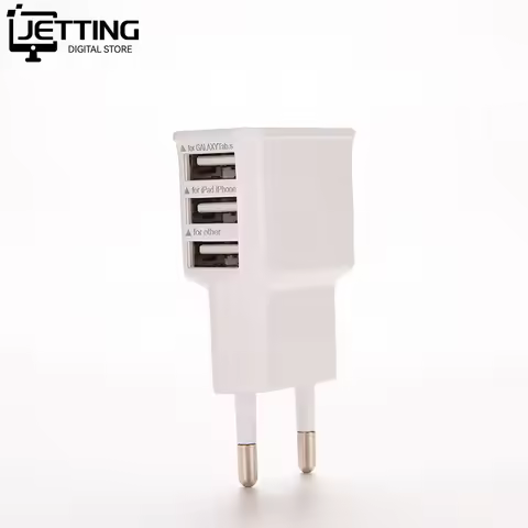 EU Plug 3 Ports Multiple Wall USB Smart Charger Adapter Mobile Phone Device 5V 2A Fast Charging for 