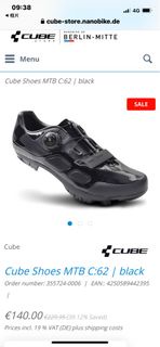 Cube  C62 山地車鞋 mountain bike shoes, gravel bike shoes, road bike travelling shoes