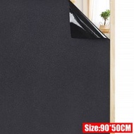 昇星好物 - 黑色 [90*50CM] 磨砂玻璃貼膜 遮光靜電貼窗戶玻璃膜隱私保護可阻擋陽光紫外線 [平行進口]