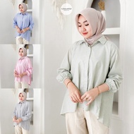 KEMEJA GHETA SHIRT - FLOTTILICIOUS / SHIRT Top Striped Fashion Outfit Korean Style