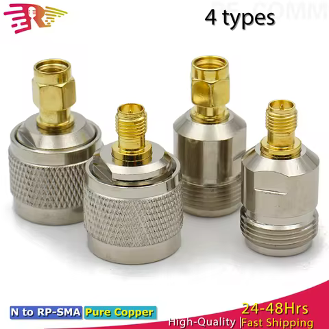 RP-SMA to N Type Coax Adapter Kit N male to SMA male Plug female Jack RF connector 4 type Test conve