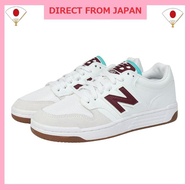 New Balance Sneakers BB480L FT D Lightweight Low-Cut Reprint (White x Burgundy / 27.5 / Men's, Lady'