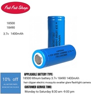 18500 Lithium Battery 3.7V 18490 1400mAh Suitable For Hair Clipper, Electric Mosquito Swatter, Flash