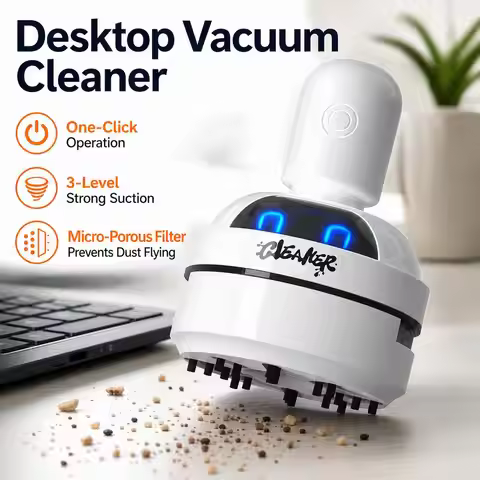 Desktop Vacuum Cleaner Cartoon USB Charging Version Small Cleaner Vacuum Cleaner Handheld Mini Vacuu