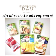 Organic baby baking powder/wheat flour, corn, sticky rice, gelatin, baking
