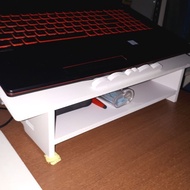 MEJA KOMPUTER LAPTOP LESEHAN ADA LACI DAN TEMPAT KIPAS