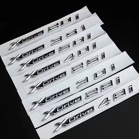 Car Side Letter Emblem Sticker Trunk Badge Decal for BMW Xdrive 18i 20i 23i 25i 28i 30i 35i 40i 45i 