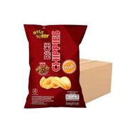 ขนมข้าวแผ่นอบกรอบเพื่อสุขภาพ อร่อย มี อย และฮาลาล Rise Buddy Rice Chippies รสบีบีคิว (ลัง 24 ซอง)