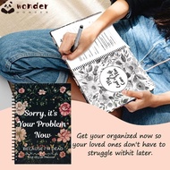 WONDER Legacy Planning Notebook, When I'm Gone Workbook Color End of Life Planner, Humorous I'm Dead