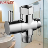 IVANES 3 Way Shower Head Diverter Valve, G1/2 Brass 3 Way Switch Faucet Valve, Shower Faucet Connect