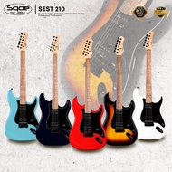 SQOE SEST210 Super Stratocaster Body HH Electric Guitar Rosewood Fretboard