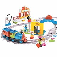 Minmi Motorized Train Set and Tracks Building Blocks 107pcs - Battery Operated - Compatible with...