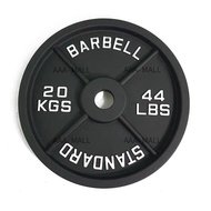HOT 44LB / 20KG Olympic Weight plate 5cm Black Cast Iron Plates Dumbbell Barbell Steel Powerlifting 