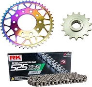 XAM CB400SF 92 Chain Sprocket 3 Piece Kit Set 525-108L F15 R44 Rainbow x Silver XTH004S