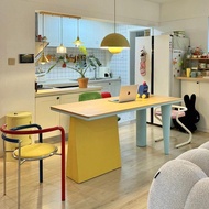 Dopamine Dining Set Colorful Chairs High-Value Dining Table Small-Space Modern Minimalist Furniture 