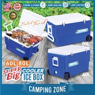60L 80L Super Big Cooler Ice Box with Wheel Portable Storage Cold Box Heavy Duty Icebox for Camping 