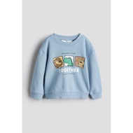 HM round neck sweatshirt for boys and girls H&M auth Sweater Kids Sweatshirt Kids Boy