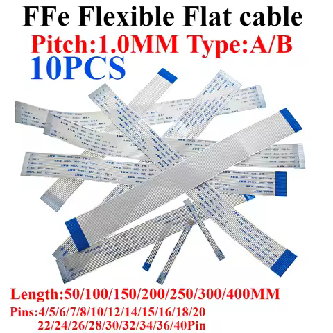 10PCS FFC FPC AWM 20624 80C 60V VW-1 Flat Flexible Cable 1.0MM 4P 5 6 7 8 9 10 11 12 14 16 18 20 22 
