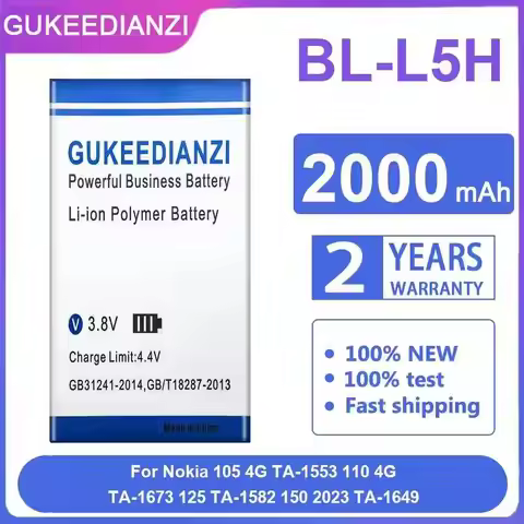 Mobile Phone Battery For Nokia 105 4G TA-1553 110 4G TA-1673 125 TA-1582 150 2023 TA-1649 2000mAh BL