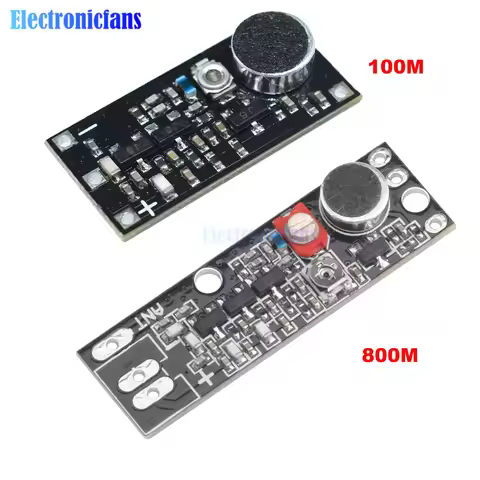 DC 100M 800M 85-115MHz FM Transmitter Wireless Microphone Surveillance Frequency Board Module For Ar
