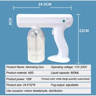 ۞✘800ml Disinfectant Spray Machine Mist Sprayer Sanitizer Spray Machine Nano Wireless Blue Light Steam Spray Gun