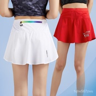 Multi-Pocket Exercise Skort Fake Two-Piece Ice Silk Quick-Drying Short Skirt Women's Thin Skirt Tennis Skirt Running Fit