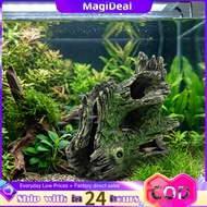magideal Resin Aquarium Cave Natural-Looking Aquatic Hideout Naturalistic Aquatic Cave Hollow for Sh