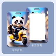 Cartoon Cartoon Anime Motorcycle Panda Luggage Tag Boarding Pass Consignment Pass Bank Card Holder B