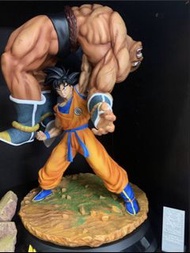 絕版 鳥山明 Dragonball Z 44cm高 歐洲 tsume 正版 HQS+  the quiet wrath of goku龍珠 Z 悟空 界王拳 立巴 雕像 一番 2d grandista