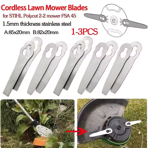 1/3Pcs Stainless Steel Replacement Blades Spare Knives For STIHL FSA 45 FSA 57 Grass Trimmer Lawn Mo