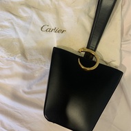 Cartier vintage古董黑金手提包
