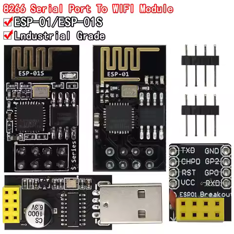 ESP01 Programmer Adapter UART GPIO0 ESP-01 Adaptater ESP8266 CH340G USB to ESP8266 Serial Wireless W