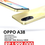 OPPO A38 RAM 4/128 GB - RAM 6/128 GB GARANSI RESMI OPPO NEW