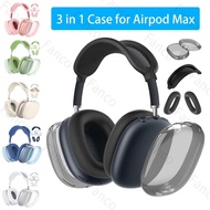 3 in 1 TPU+Silicone Case for AirPods Max,Soft Earphone/Earbuds /Headband Case for Apple AirPods Max