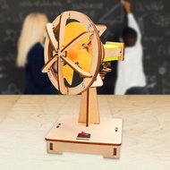 [szluzhen3gv] DIY Wooden Small Fan Student Science And Technology Toys Manually Assembled Oscillatin