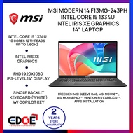 EDGE | MSI Modern 14 F13MG-243PH Intel Core i5 1334U Iris XE Graphics 14" Laptop