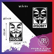 [READY STOCK] FAWKES MASK FRAME CAR STICKER KI00010