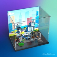 High Hyundai Huale Anti-dust Applicable Box Acrylic Building Blocks Assembly 60316 Police Station Di