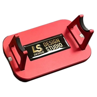 LS DESIGN 鋁架竿器 鋁置竿架 架竿器 蝦竿 置竿架 竿架 釣竿架 撐竿器  13 x 8 x 收納高度0.8 適用高度5cm  紅色